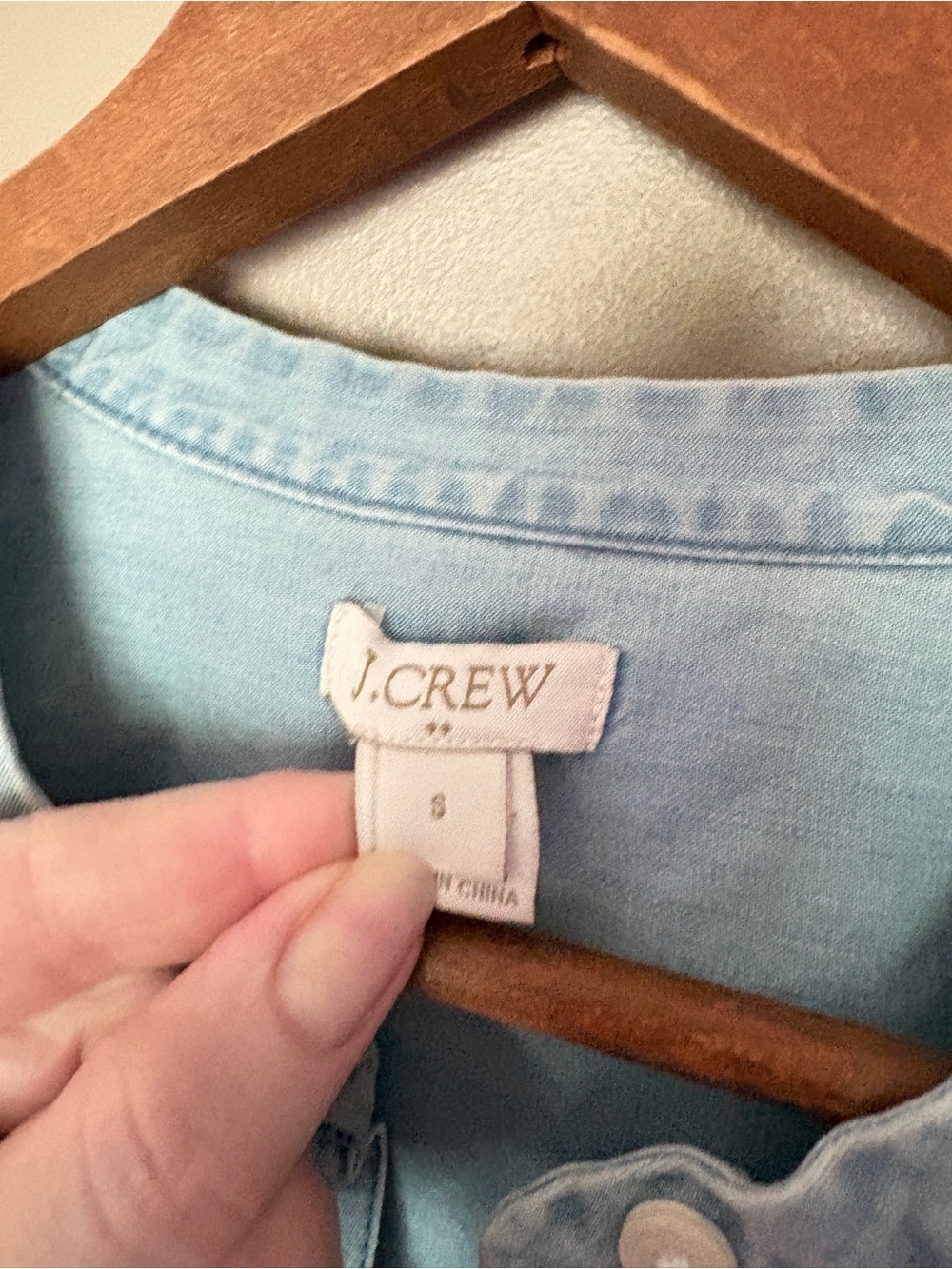 J.Crew light chambray shirt dress casual vacation travel preppy drapey sz S EUC - Picture 4 of 12